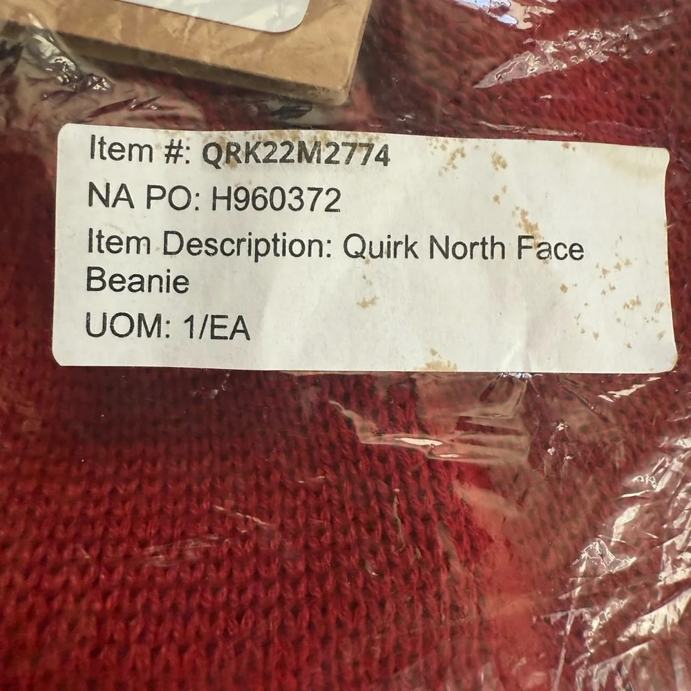 New The North Face Cardinal Red beanie with Quirk Hard Seltzer Mountain stocking - Picture 3 of 10